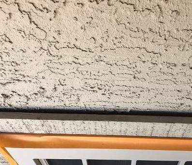 Gap in between door and stucco